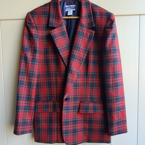 Pendleton Jackets & Blazers - Pendleton Vintage plaid wool blazer jacket